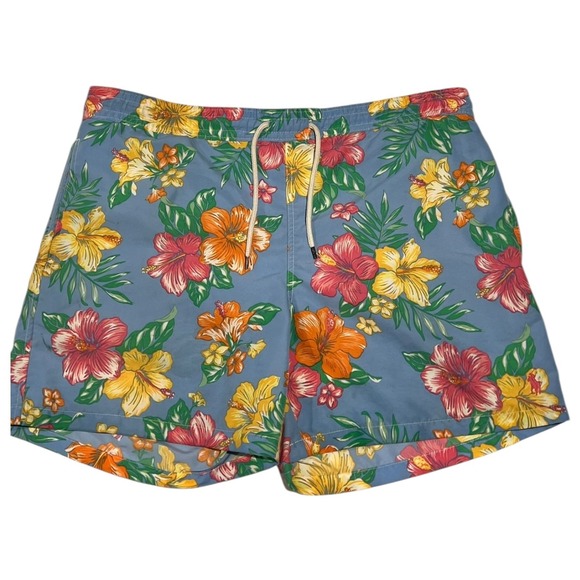 Polo Ralph Lauren Men's Large Hawaiian Floral Swim Trunks Shorts Beach Summer - Picture 1 of 14